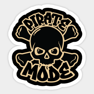 Fun Pirate Mode Graphic Sticker